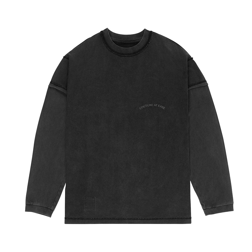 REVERSIBLE WASHED LONG SLEEVE TEE